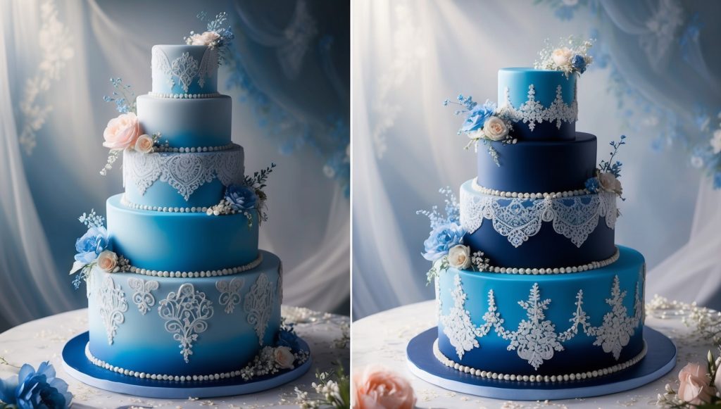 Blue Wedding Cake