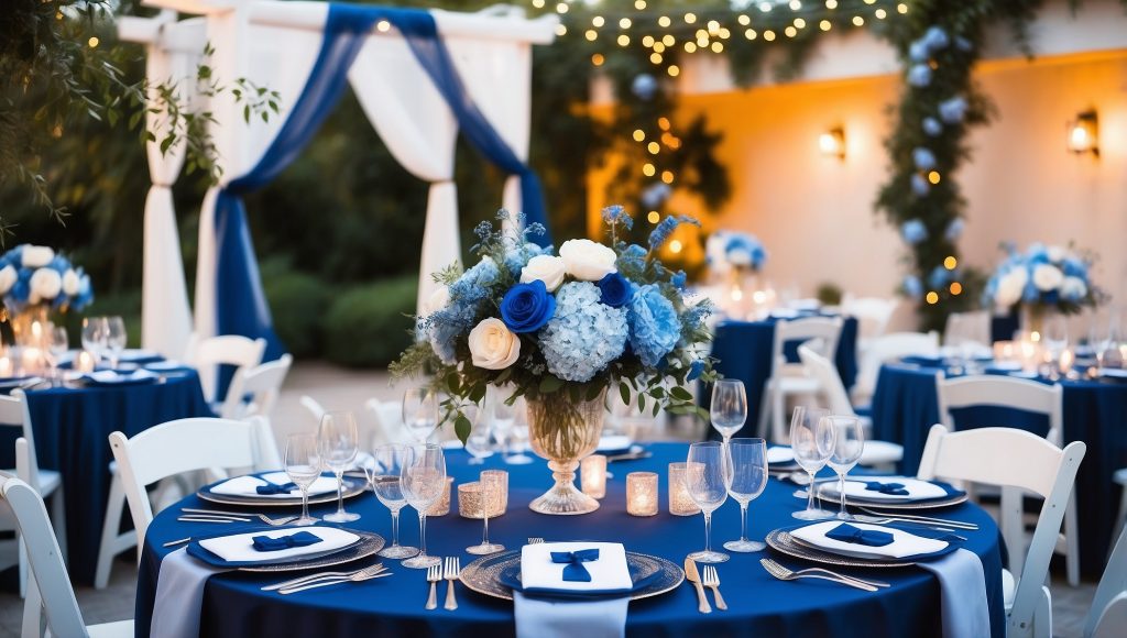 Blue and Navy Wedding Decor